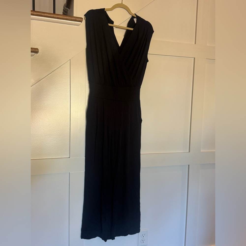 CAbi Black Ruched Romper